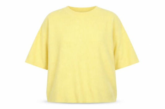 Autograph Women Yellow M Cashmere Wool Knit Raglan Pullover Jumper