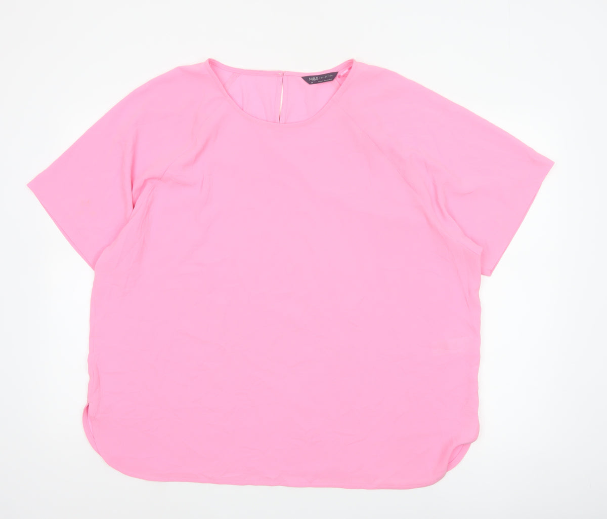 Marks and Spencer Women Pink UK 20 Dolman Sleeve Blouse