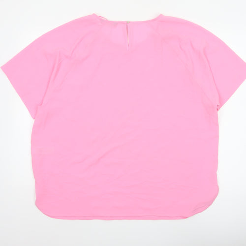Marks and Spencer Women Pink UK 20 Dolman Sleeve Blouse