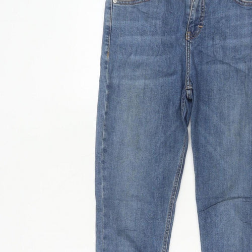 Topshop Moto Women Blue W28 L30 Skinny Mid Rise Frayed Hem Jeans