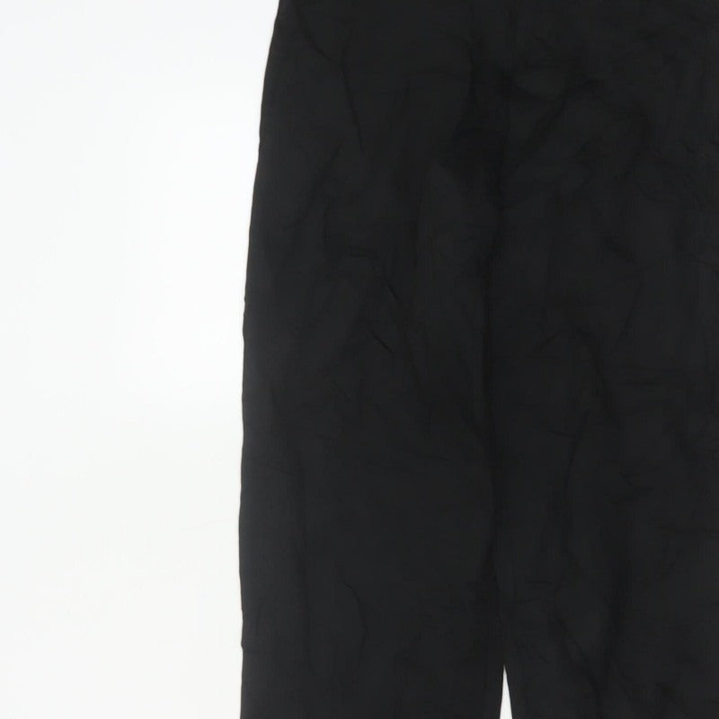 M&S Women’s Black Size 10 Long Straight Stretch Trousers