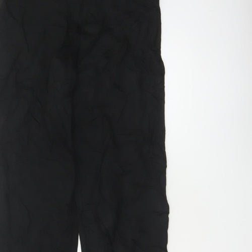 M&S Women’s Black Size 10 Long Straight Stretch Trousers