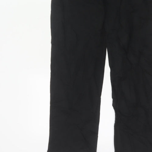 M&S Women’s Black Size 10 Long Straight Stretch Trousers
