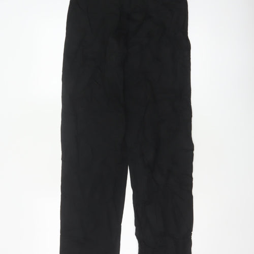 M&S Women’s Black Size 10 Long Straight Stretch Trousers