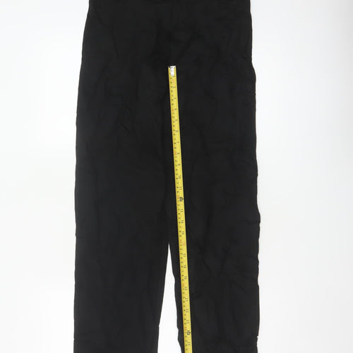 M&S Women’s Black Size 10 Long Straight Stretch Trousers