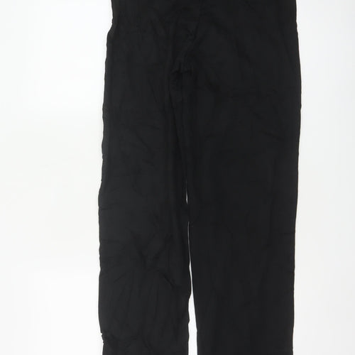 M&S Women’s Black Size 10 Long Straight Stretch Trousers