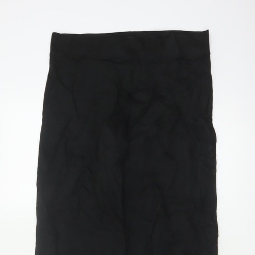 M&S Women’s Black Size 10 Long Straight Stretch Trousers
