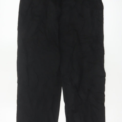 M&S Women’s Black Size 10 Long Straight Stretch Trousers