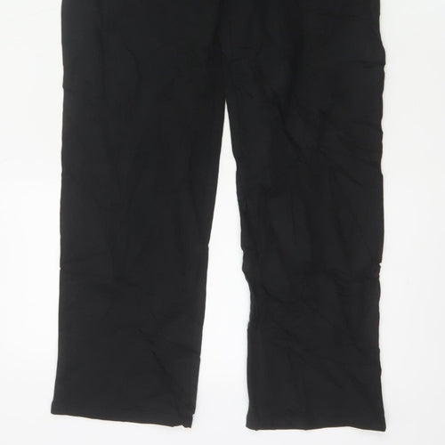M&S Women’s Black Size 10 Long Straight Stretch Trousers