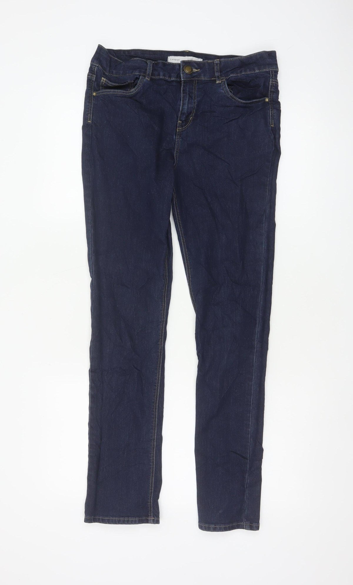 George Women’s Indigo UK 12 Skinny Stretch Denim Jeans Standard Length