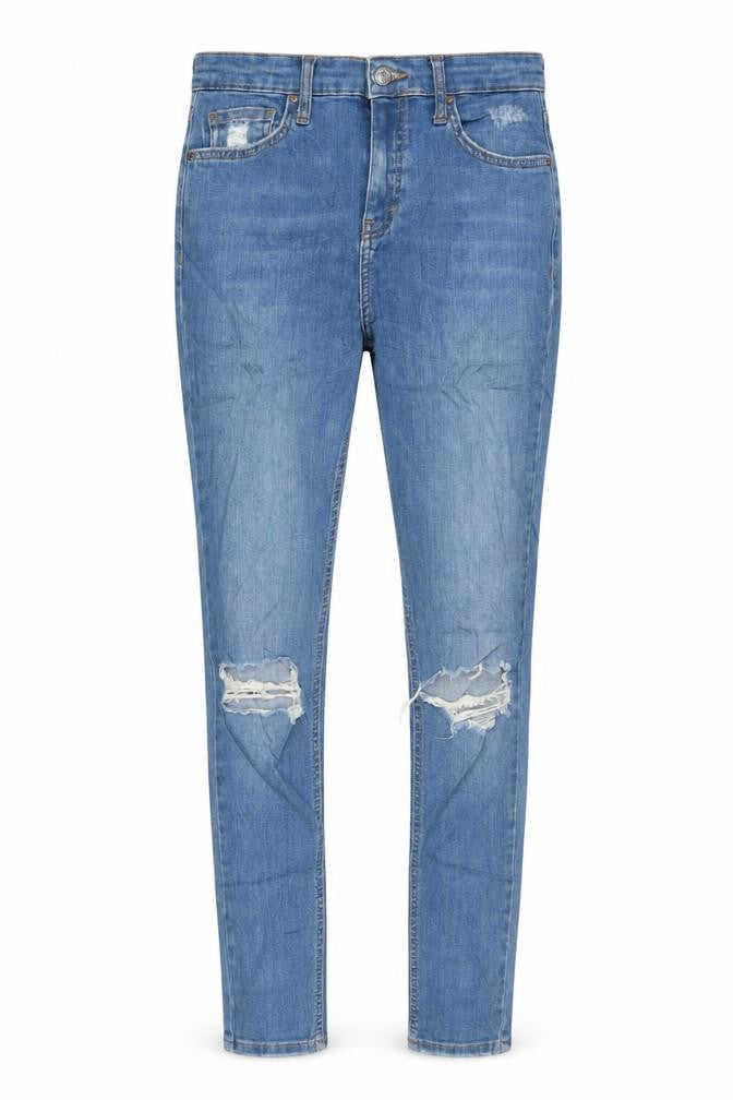 Topshop Moto Jamie Women Blue W28 UK 10 High Rise Distressed Skinny Jeans
