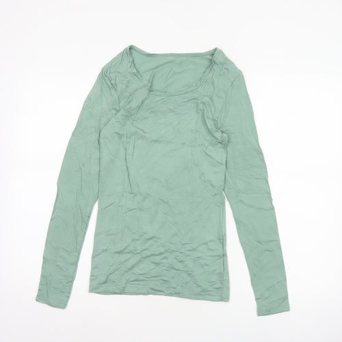 Marks and Spencer Women Green Heatgen Thermal Long Sleeve Top UK 12