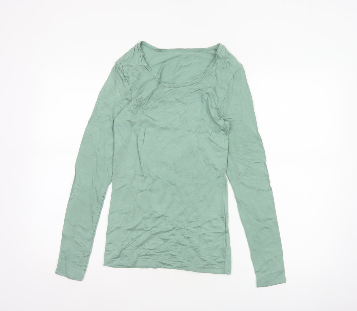 Marks and Spencer Women Green Heatgen Thermal Long Sleeve Top UK 12