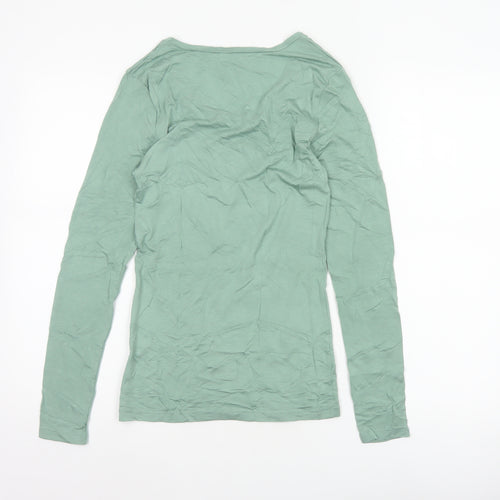 Marks and Spencer Women Green Heatgen Thermal Long Sleeve Top UK 12
