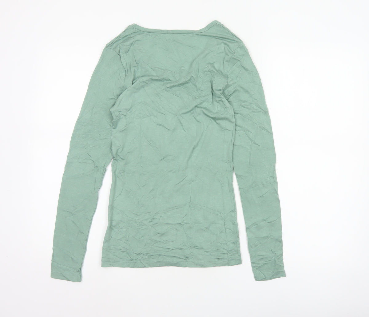 Marks and Spencer Women Green Heatgen Thermal Long Sleeve Top UK 12