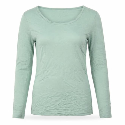 Marks and Spencer Women Green Heatgen Thermal Long Sleeve Top UK 12