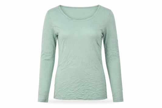 Marks and Spencer Women Green Heatgen Thermal Long Sleeve Top UK 12
