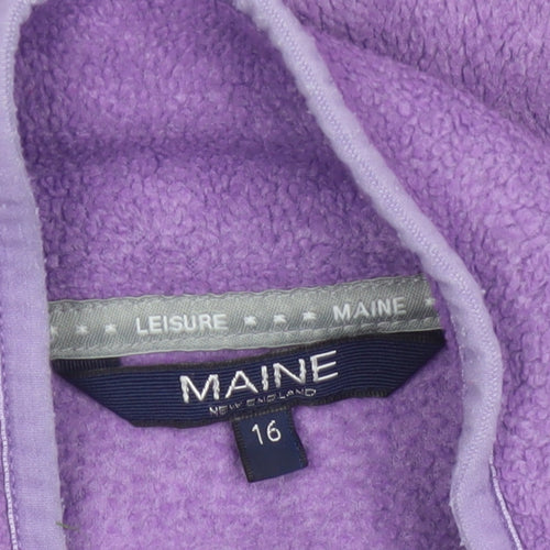 Maine New England Women’s Purple Size 16 Fleece Full Zip Jacket