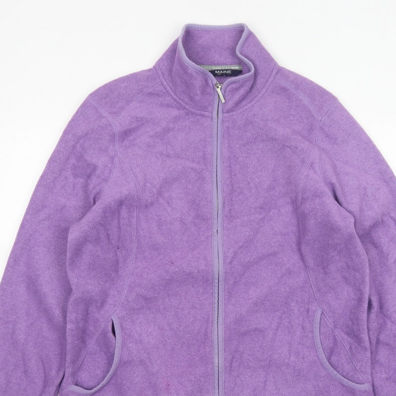 Maine New England Women’s Purple Size 16 Fleece Full Zip Jacket