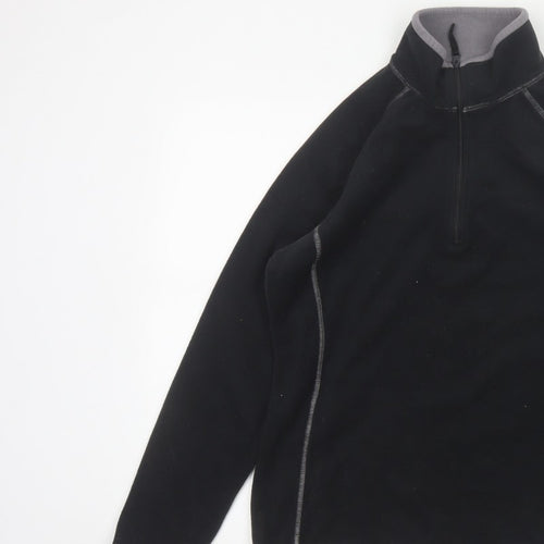 Mountain Warehouse Women’s Black Fleece 1/2 Zip Pullover UK 14