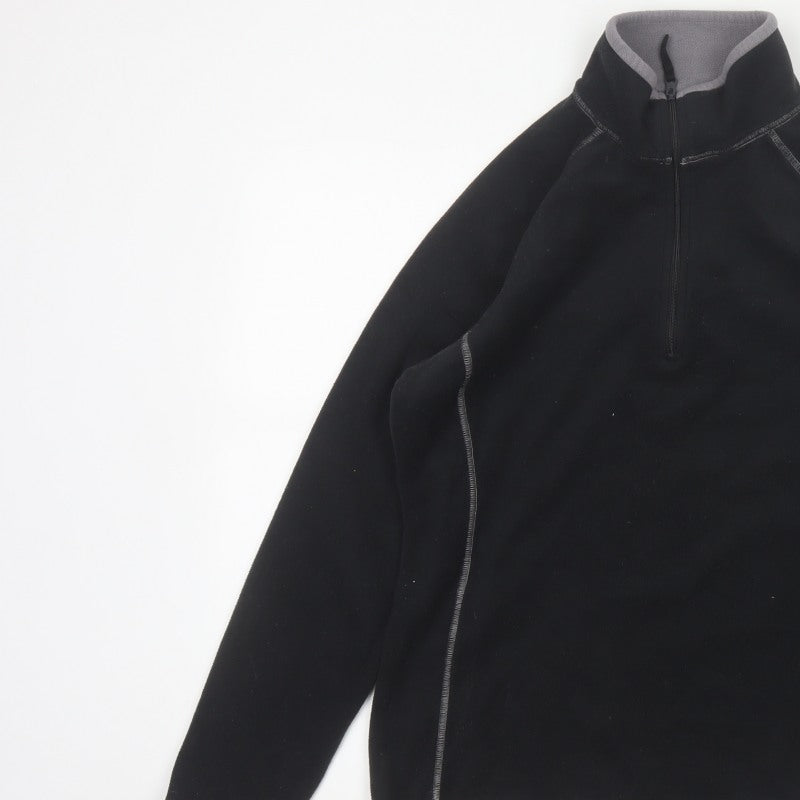 Mountain Warehouse Women’s Black Fleece 1/2 Zip Pullover UK 14