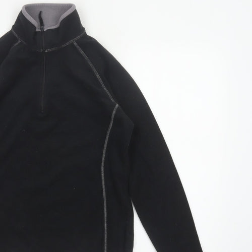 Mountain Warehouse Women’s Black Fleece 1/2 Zip Pullover UK 14