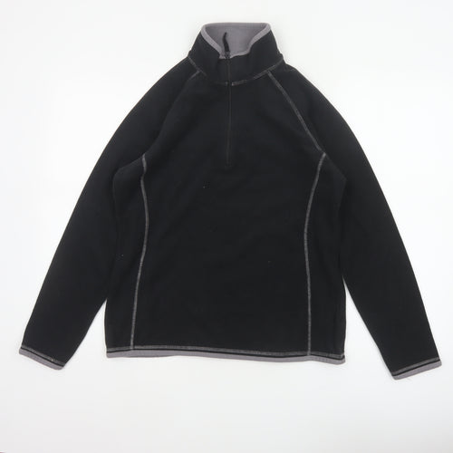 Mountain Warehouse Women’s Black Fleece 1/2 Zip Pullover UK 14