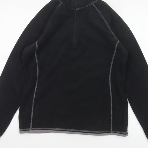 Mountain Warehouse Women’s Black Fleece 1/2 Zip Pullover UK 14