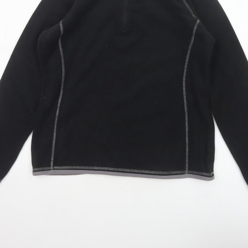 Mountain Warehouse Women’s Black Fleece 1/2 Zip Pullover UK 14
