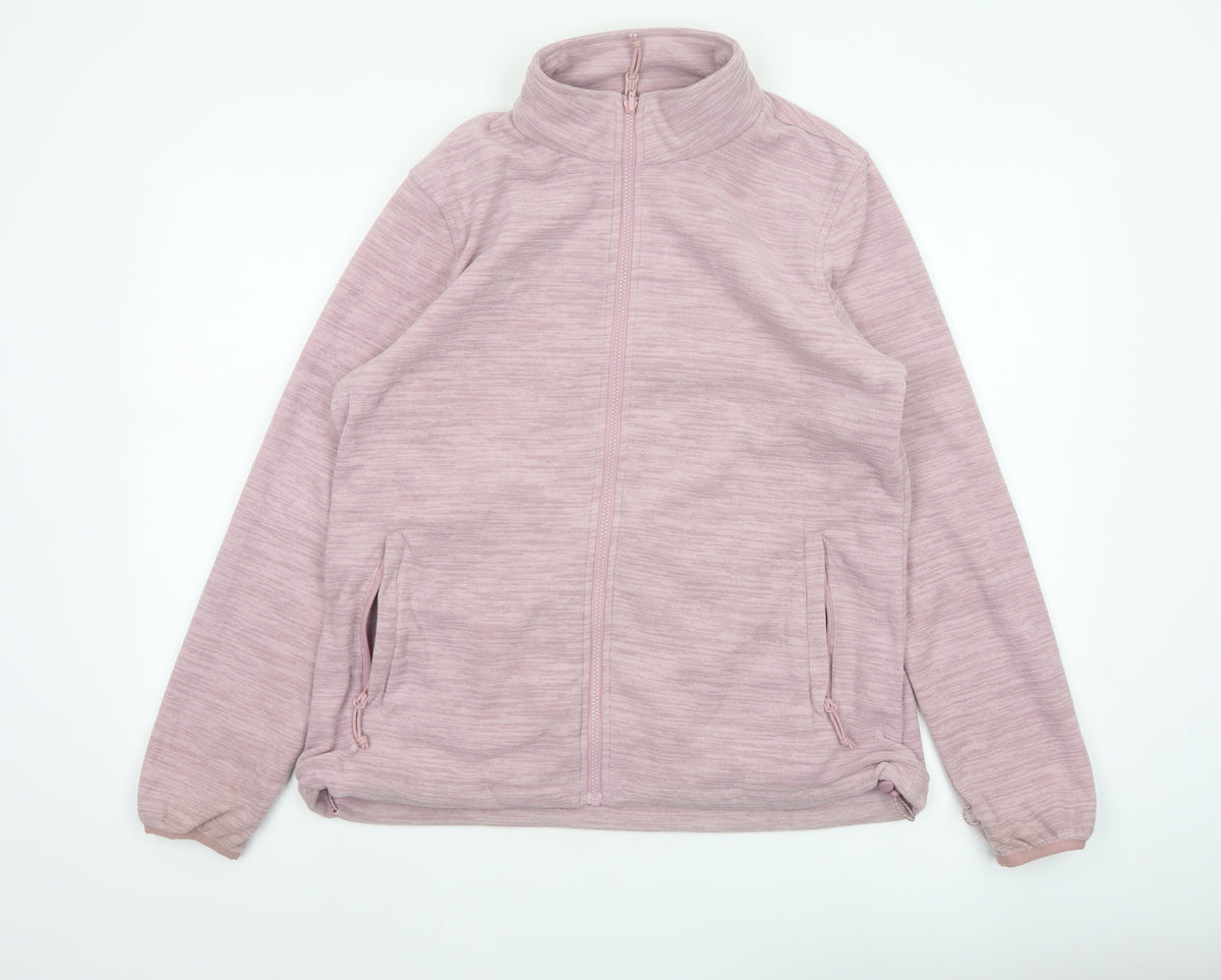 Mountain Warehouse Women Pink UK 14 Fleece Full Zip Outdoor Jacket