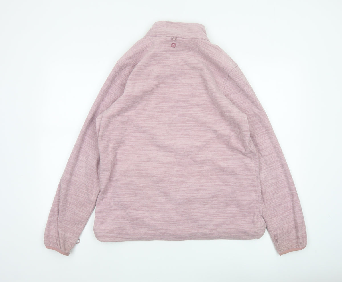 Mountain Warehouse Women Pink UK 14 Fleece Full Zip Outdoor Jacket
