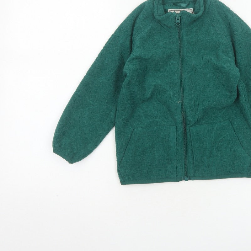 Unbranded Unisex Kids Green Dinosaur Fleece Zip Jacket Age 3-4 Years