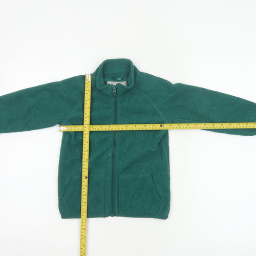 Unbranded Unisex Kids Green Dinosaur Fleece Zip Jacket Age 3-4 Years