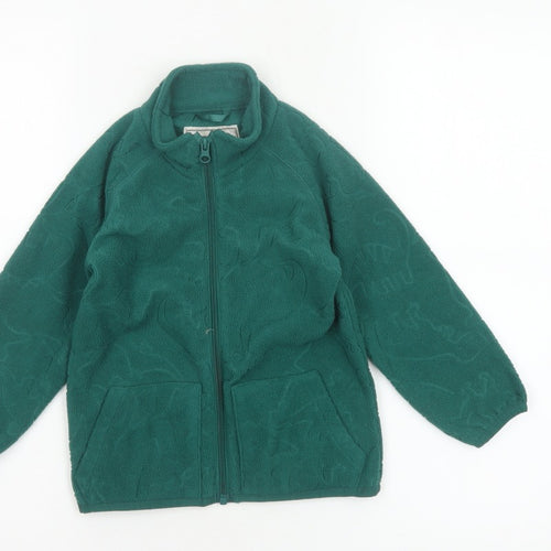 Unbranded Unisex Kids Green Dinosaur Fleece Zip Jacket Age 3-4 Years