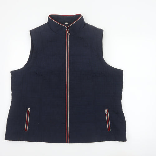Anna Rose Women’s Blue Size 22 Padded Zip Bodywarmer Waistcoat