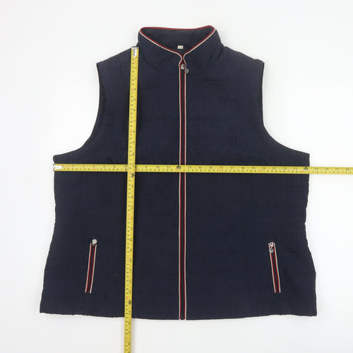 Anna Rose Women’s Blue Size 22 Padded Zip Bodywarmer Waistcoat