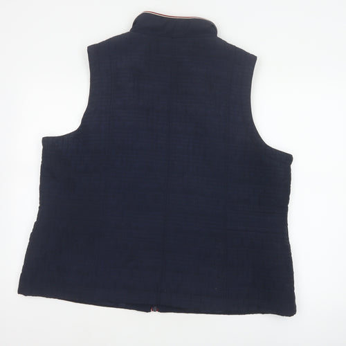 Anna Rose Women’s Blue Size 22 Padded Zip Bodywarmer Waistcoat