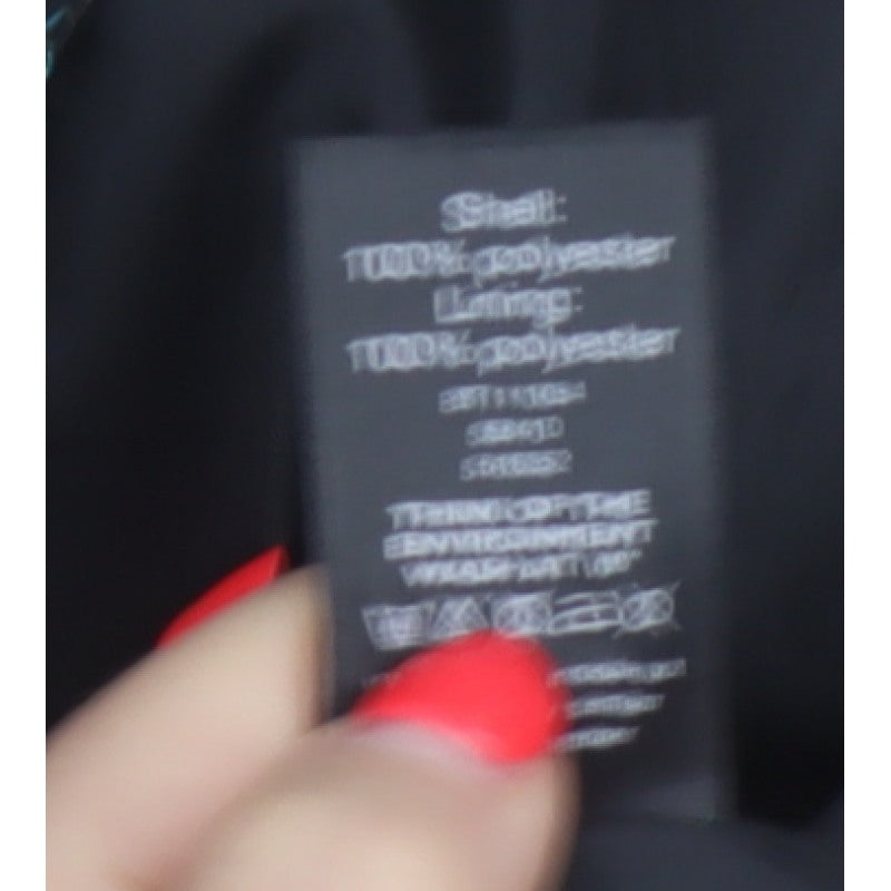 F&F Women’s Black Floral Belted Trench Coat Size 14