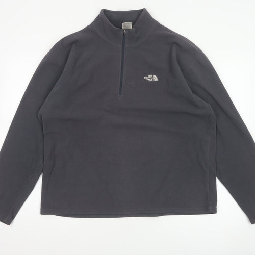 The North Face Men’s Black L 1/4 Zip Fleece Sweatshirt Outdoor