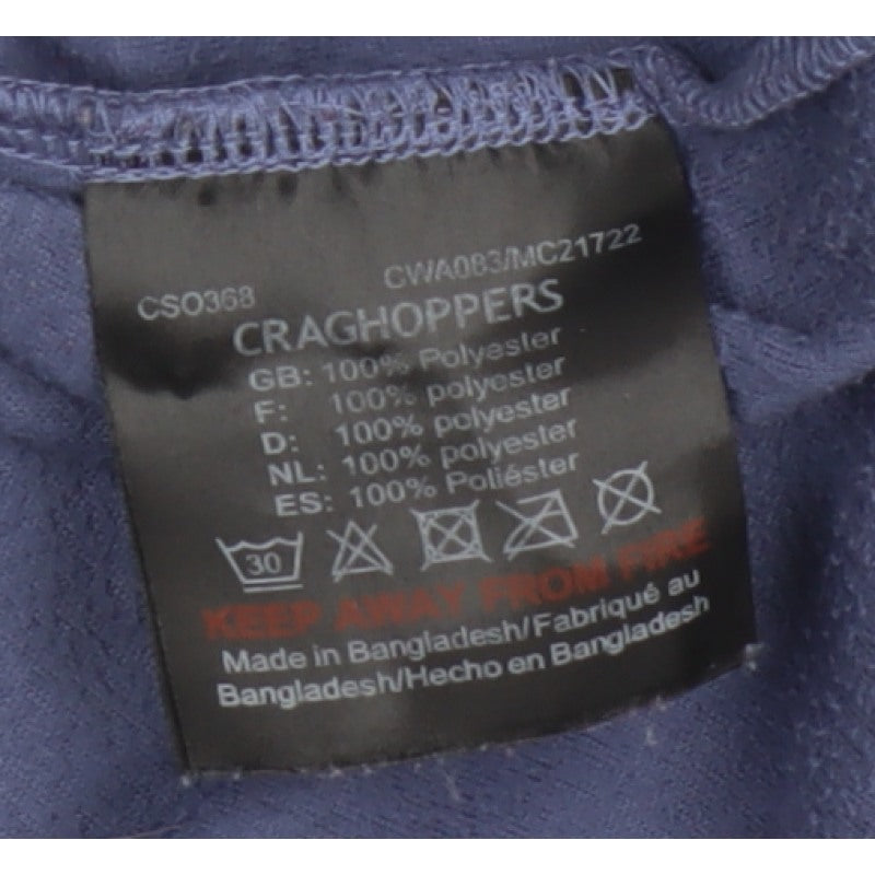 Craghoppers Women’s Blue UK 12 1/4 Zip Fleece Pullover Sweatshirt
