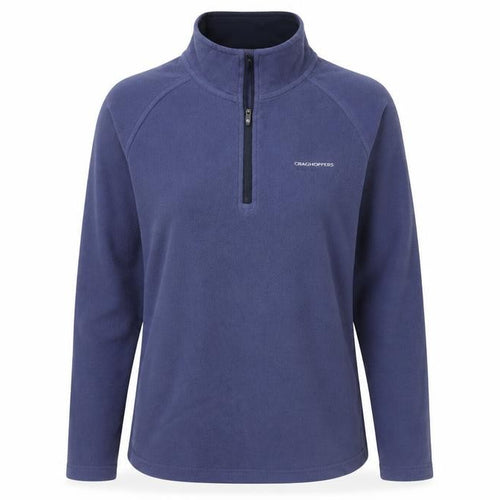 Craghoppers Women’s Blue UK 12 1/4 Zip Fleece Pullover Sweatshirt