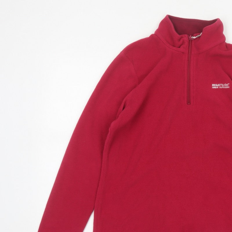 Regatta Women’s Red UK 10 1/4 Zip Fleece Pullover Sweatshirt
