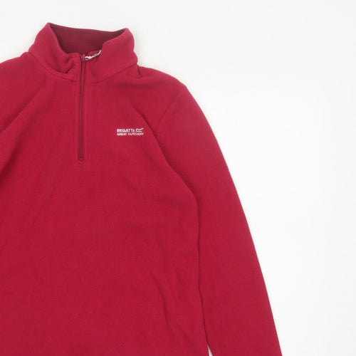 Regatta Women’s Red UK 10 1/4 Zip Fleece Pullover Sweatshirt