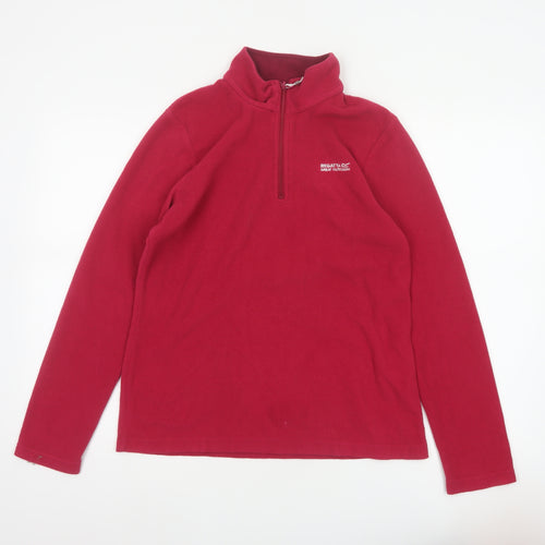 Regatta Women’s Red UK 10 1/4 Zip Fleece Pullover Sweatshirt