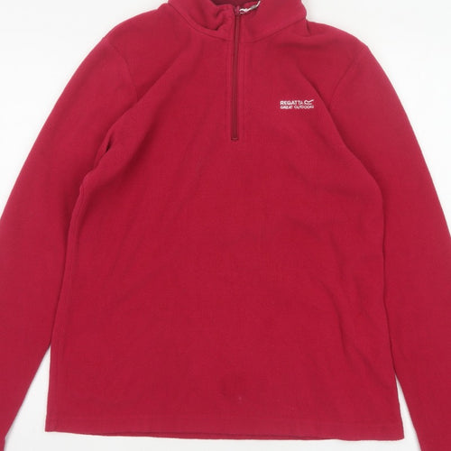 Regatta Women’s Red UK 10 1/4 Zip Fleece Pullover Sweatshirt