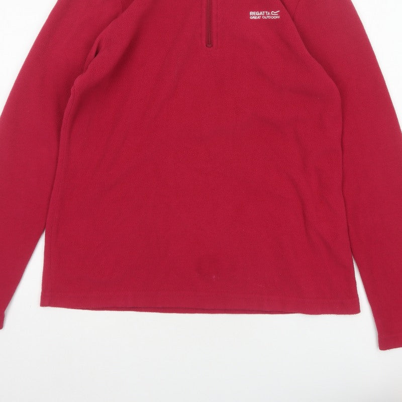 Regatta Women’s Red UK 10 1/4 Zip Fleece Pullover Sweatshirt