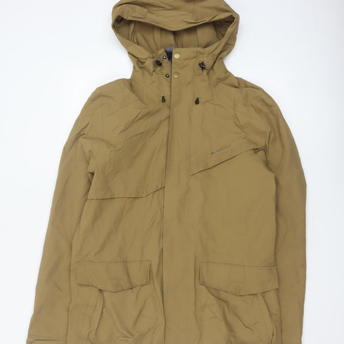 Quechua Men’s Beige M Outdoor Hooded Hiking Parka Jacket