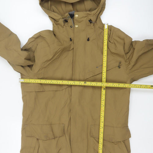 Quechua Men’s Beige M Outdoor Hooded Hiking Parka Jacket