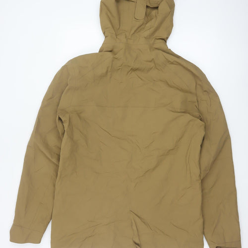 Quechua Men’s Beige M Outdoor Hooded Hiking Parka Jacket