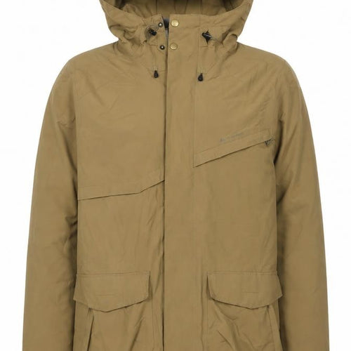 Quechua Men’s Beige M Outdoor Hooded Hiking Parka Jacket